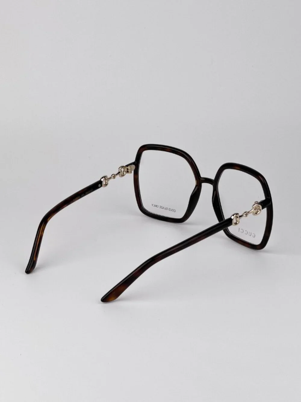 Gucci Women Eyeglasses Havana Square Oversized GG0890O 002 NEW AUTHENTIC